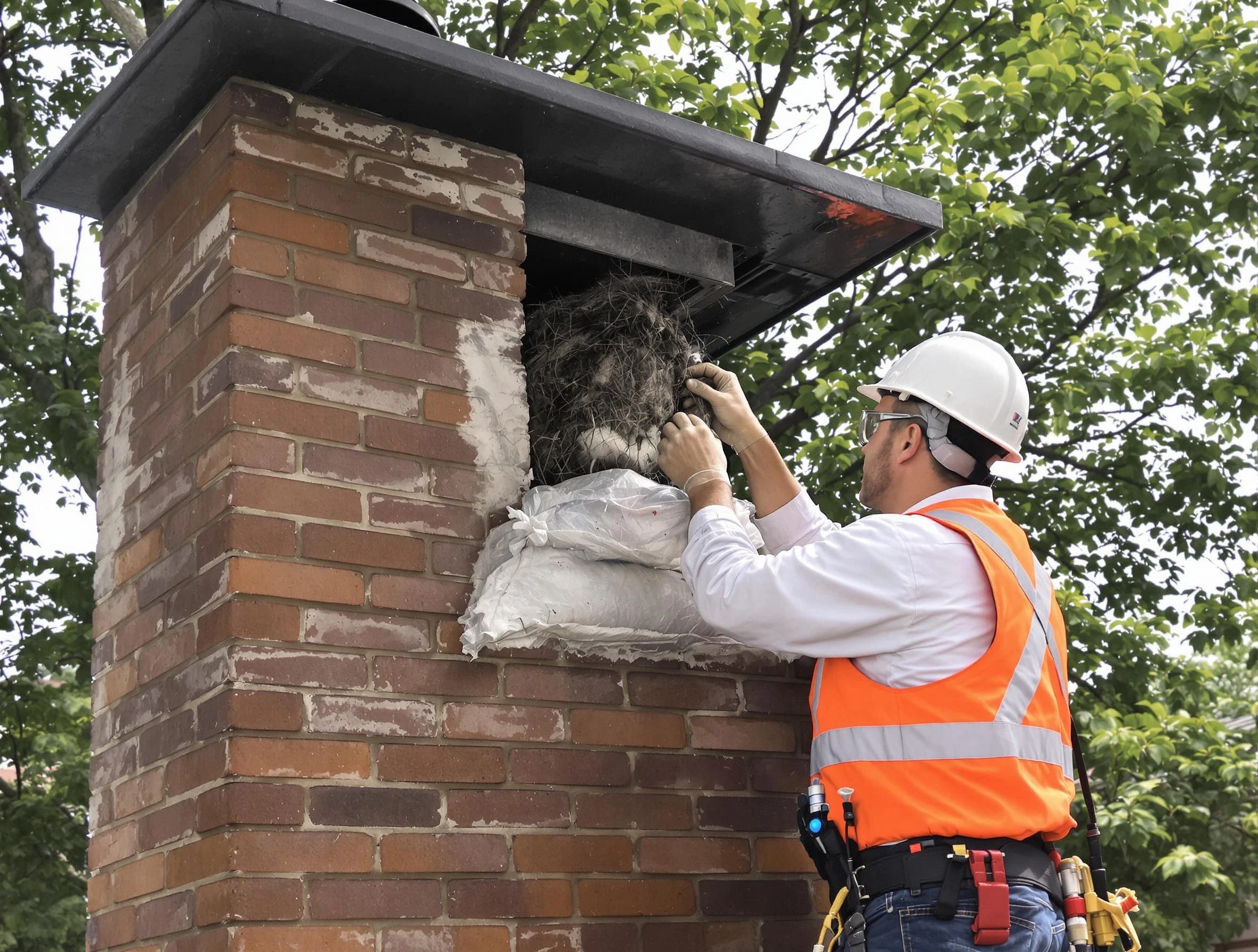 Humane removal of debris and animals by Wilkinsburg Chimney Sweep in Wilkinsburg, PA