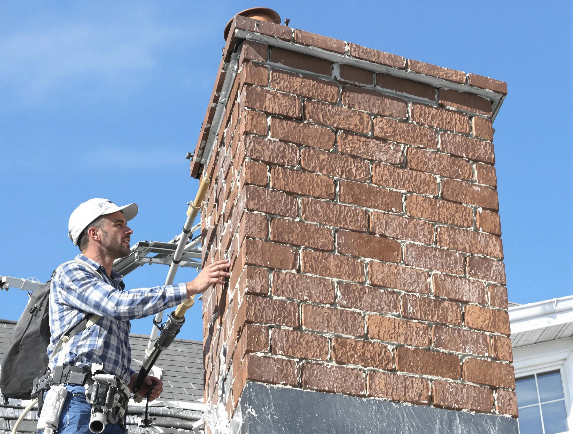 Brickwork for a chimney rebuild by Wilkinsburg Chimney Sweep in Wilkinsburg, PA