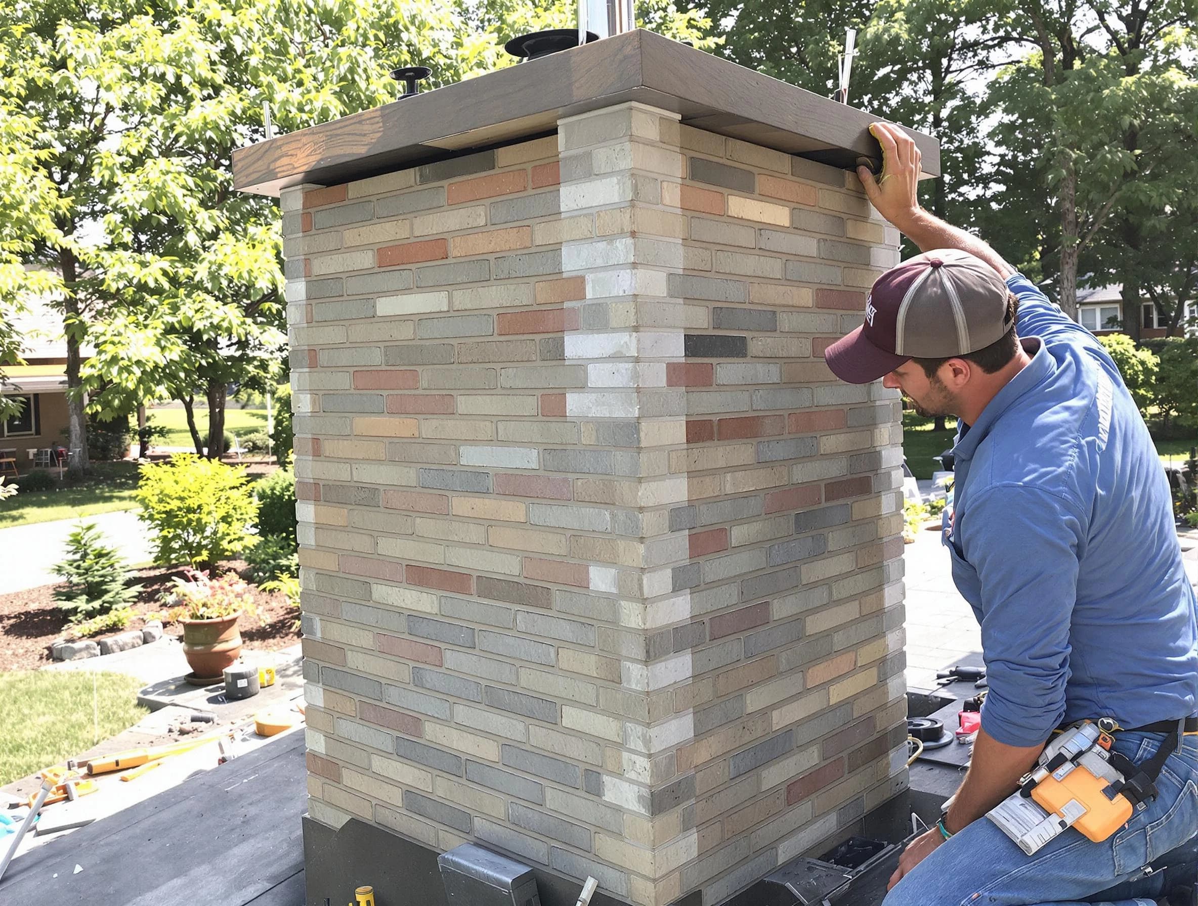 Wilkinsburg Chimney Sweep completing a modern chimney remodel in Wilkinsburg, PA
