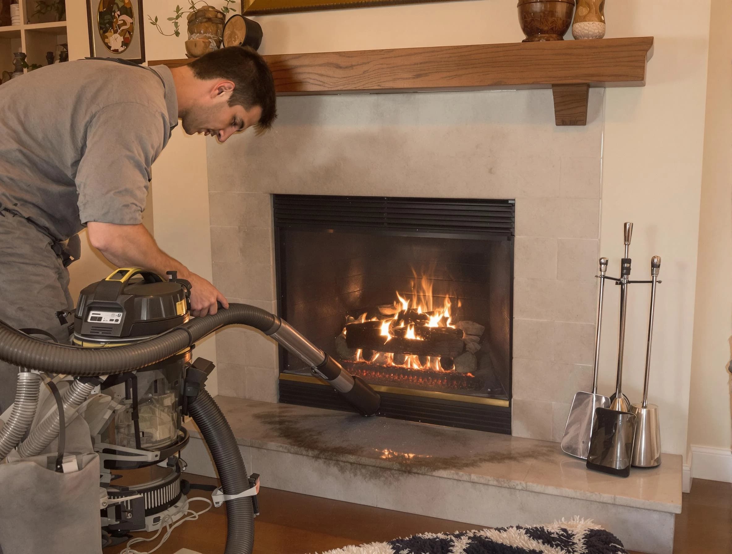 Routine fireplace upkeep by Wilkinsburg Chimney Sweep in Wilkinsburg, PA