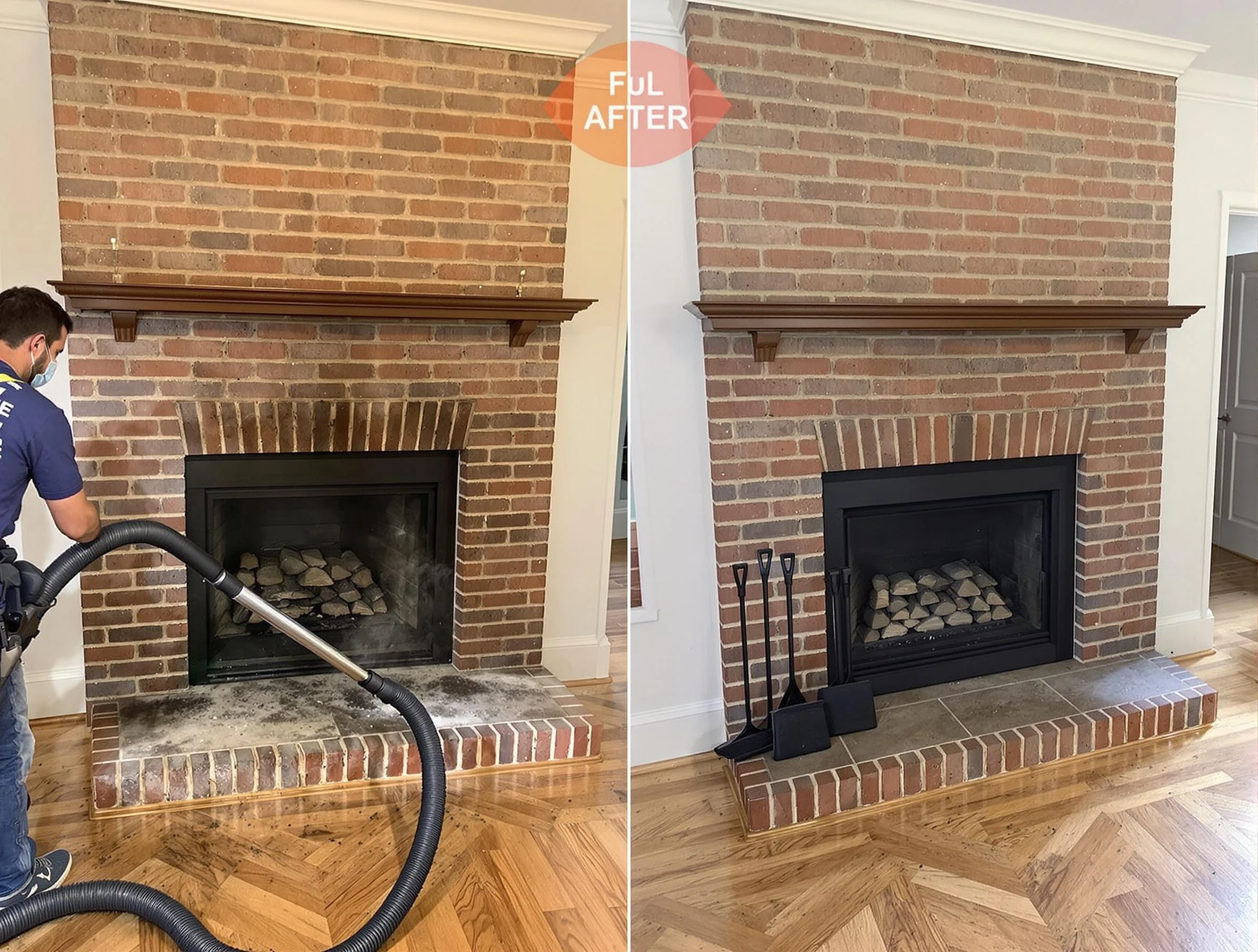 Wilkinsburg Chimney Sweep carefully sanitizing a fireplace in Wilkinsburg, PA