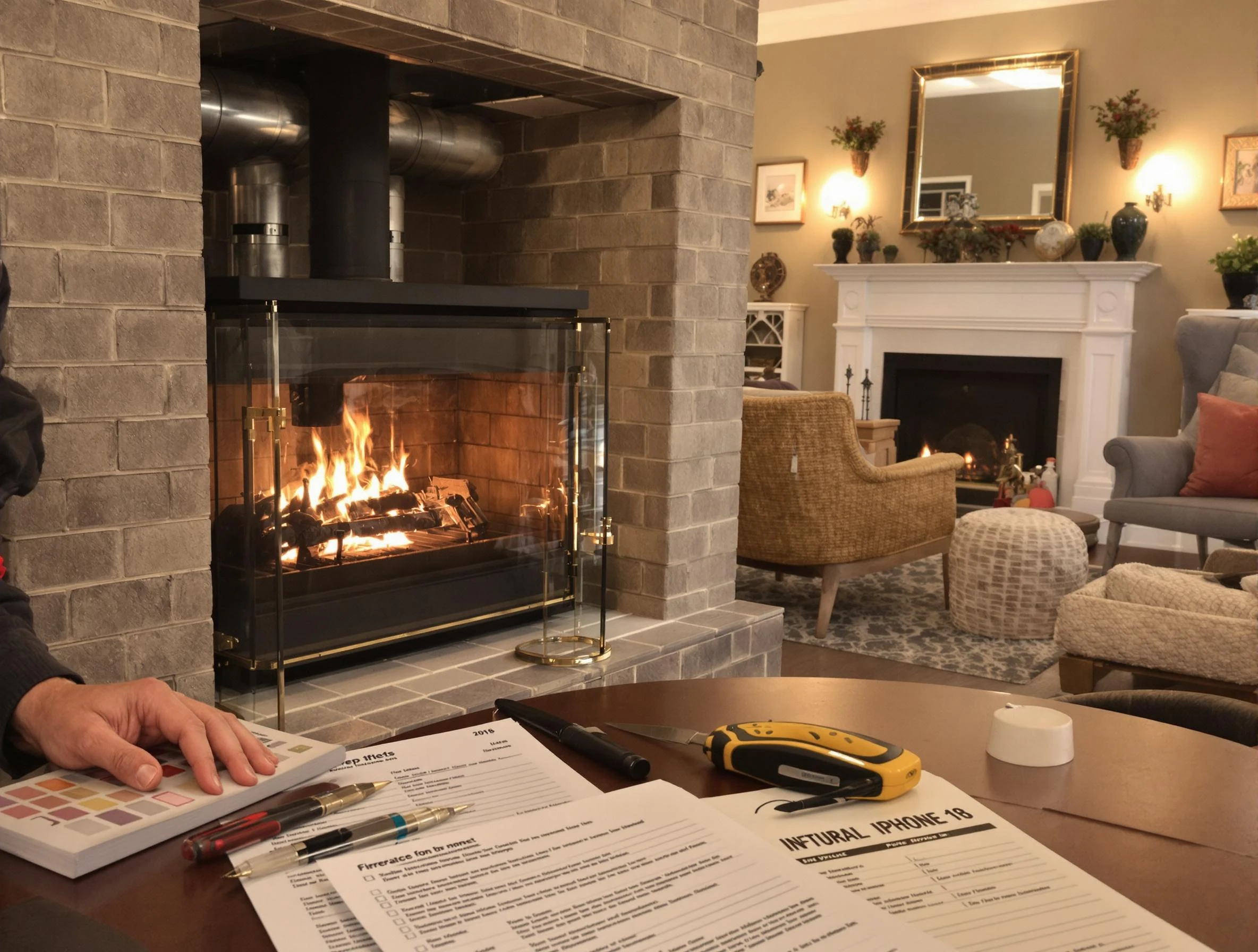 Wilkinsburg Chimney Sweep verifying fireplace safety measures in Wilkinsburg, PA