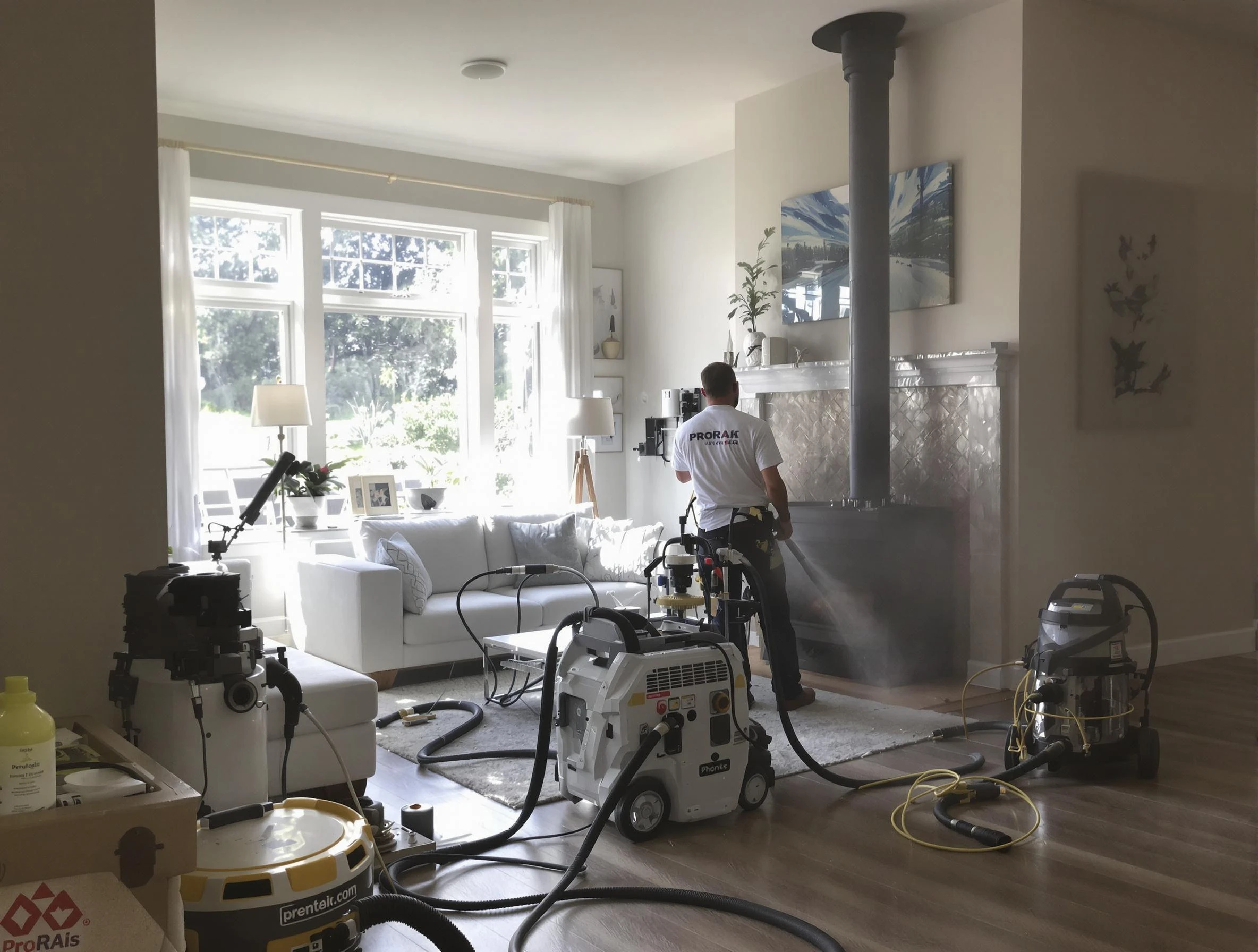 Soot removal service by Wilkinsburg Chimney Sweep for a fireplace in Wilkinsburg, PA